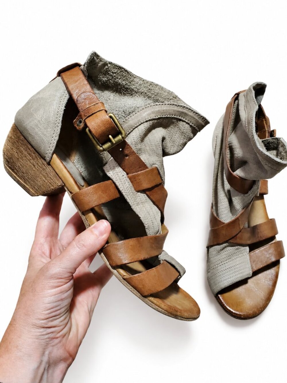 MIZ MOOZ Cassidy Leather Sandals Shoeties Tan Brown 40EU Open Toe Strappy Boho